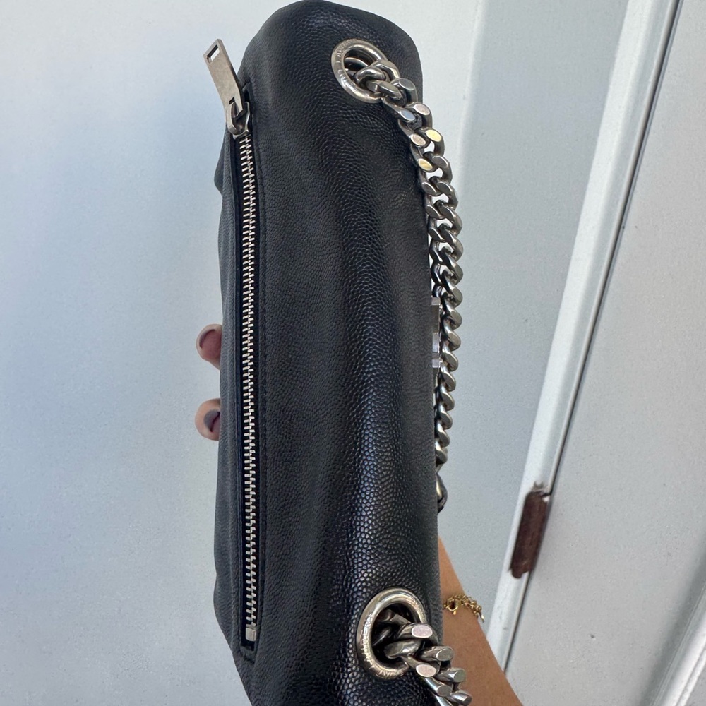 Saint Laurent YSL West Hollywood Bag – Black Pebbled Leather – Authentic - Picture 5 of 12